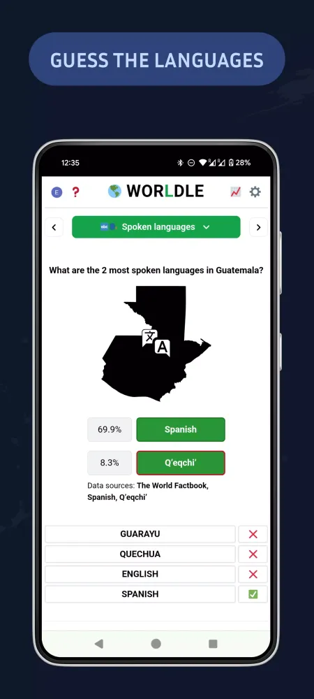 Worldle Screenshots