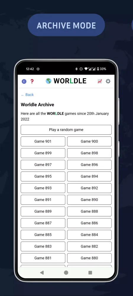 Worldle Screenshots