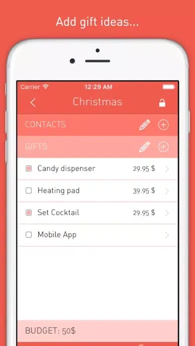 Gifts List Ekran Görüntüleri