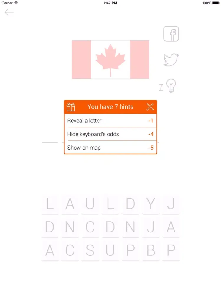 Country Quizz iPad 应用截图