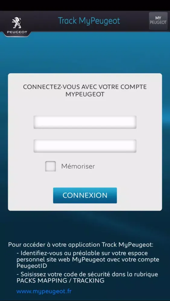 Track myPeugeot Screenshots
