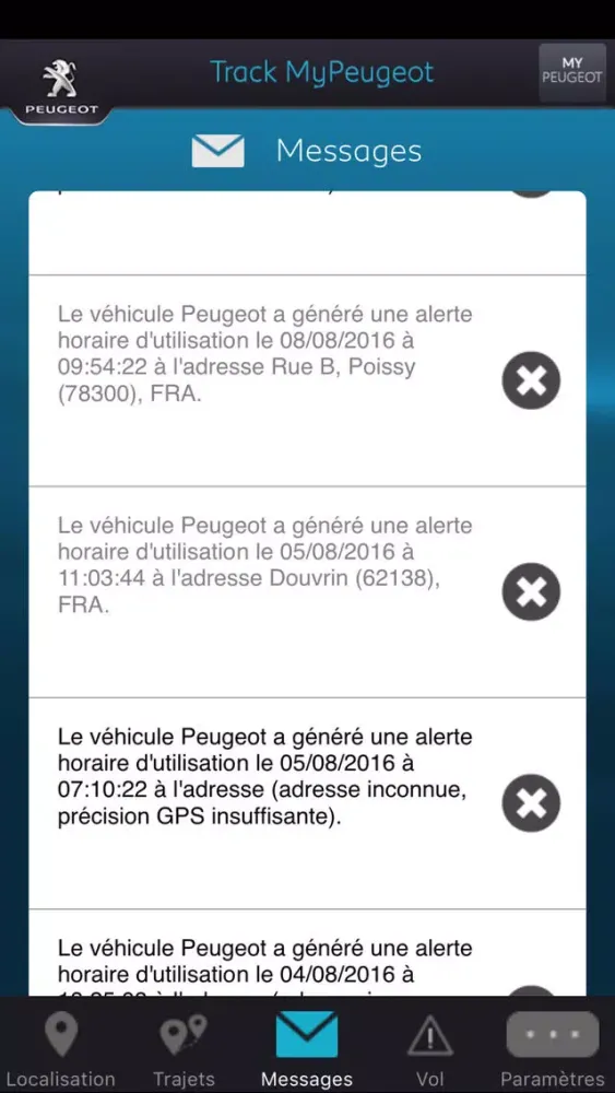 Track myPeugeot Screenshots