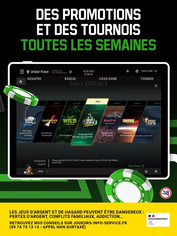 Captures d'écran de Unibet Poker France iPad 