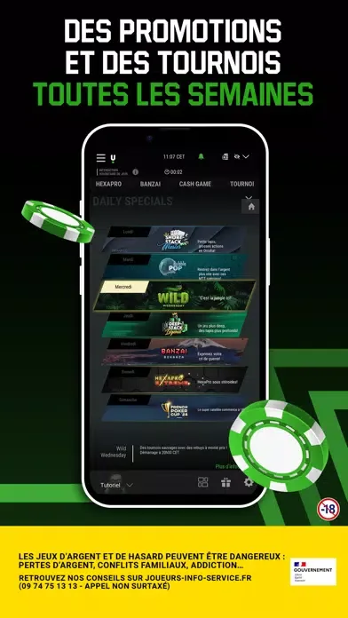 Captures d'écran de Unibet Poker France