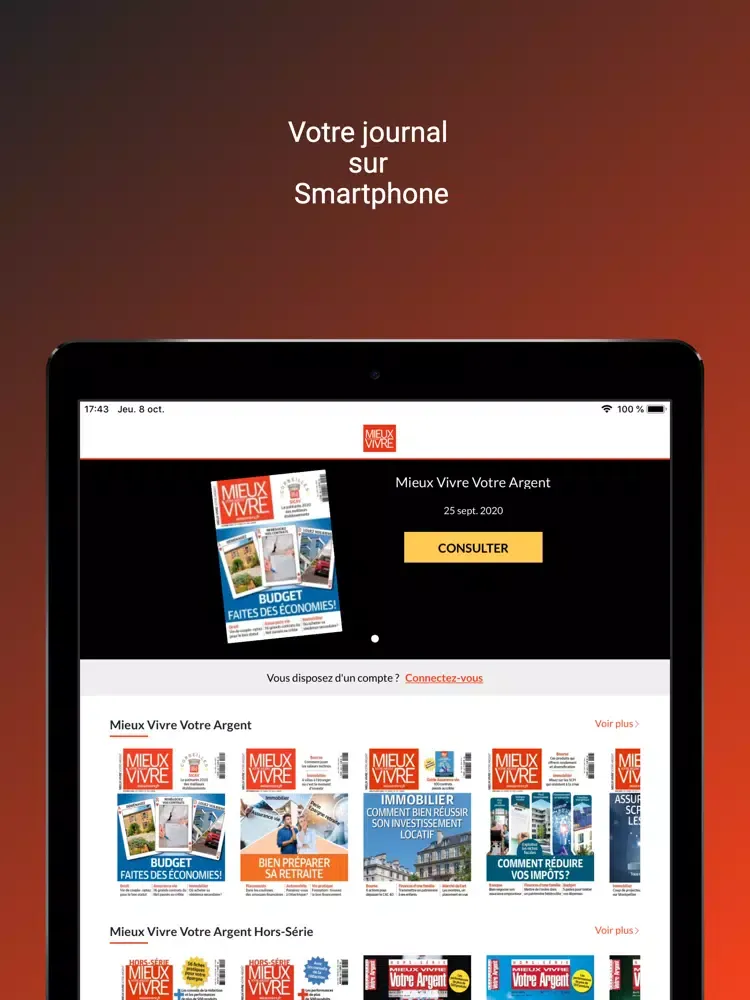 Capturas de tela do Mieux Vivre Votre Argent Kiosk iPad 