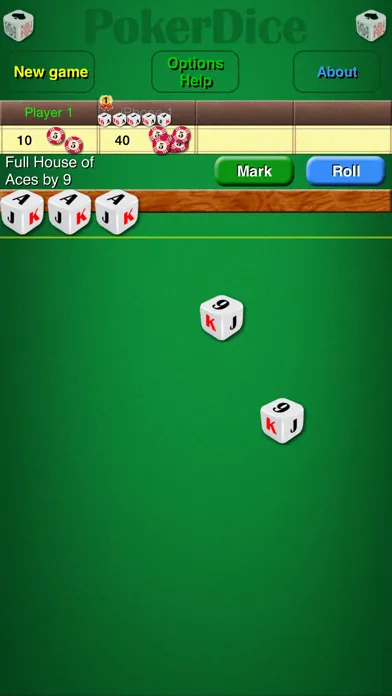 Tangkapan layar Dice game : Poker Dice