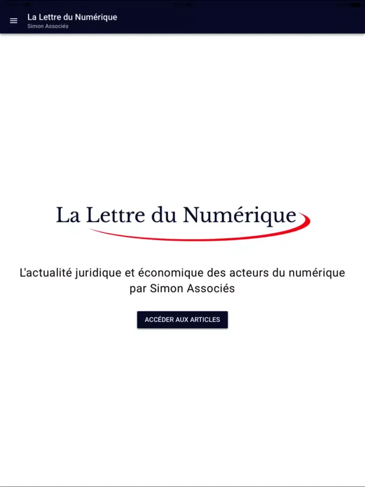 Capturas de tela do La Lettre du Numérique iPad 