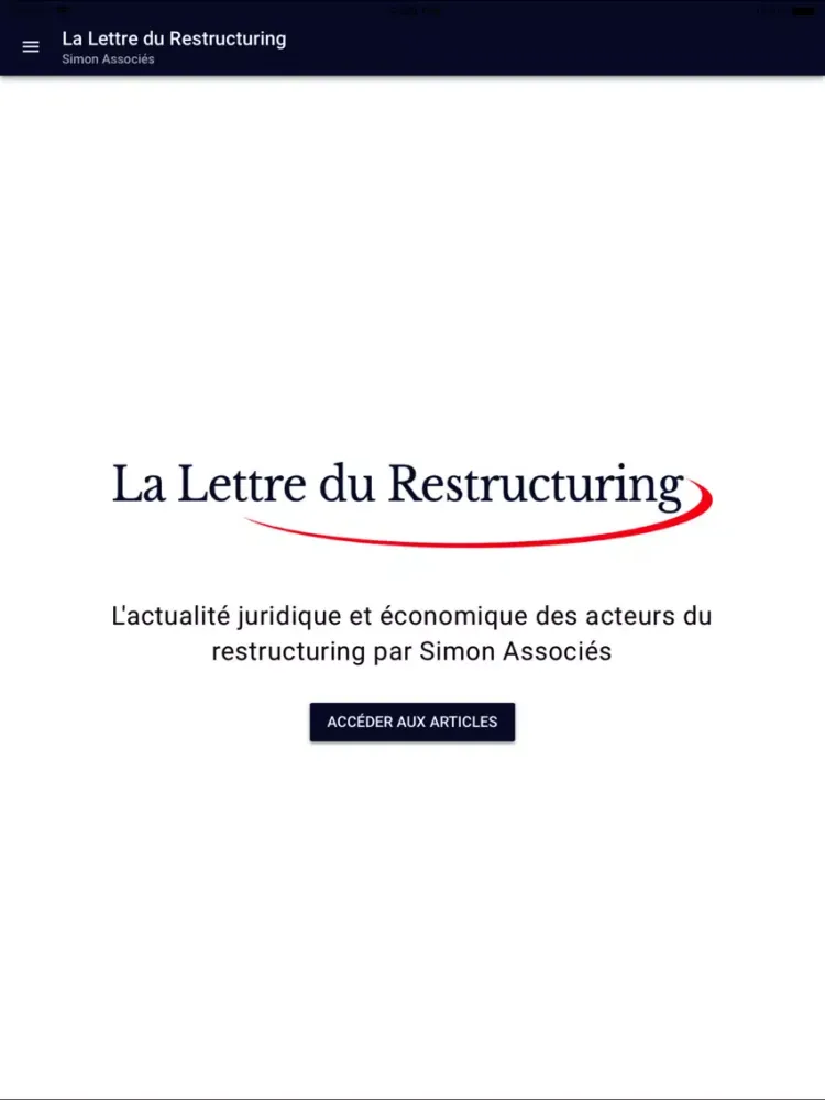 La Lettre du Restructuring iPad  स्क्रीनशॉट
