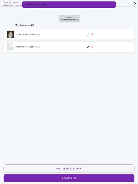 Captures d'écran de LK Expertise iPad 
