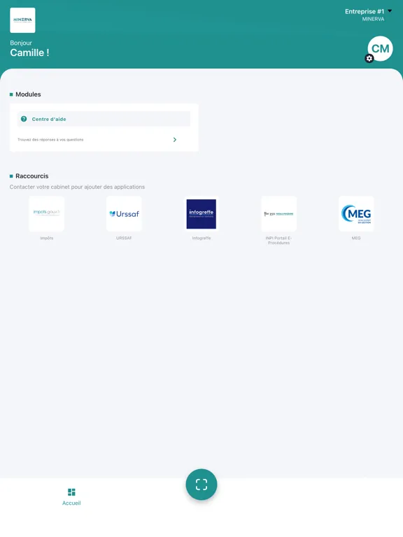 Zrzuty ekranu MINERVA iPad 