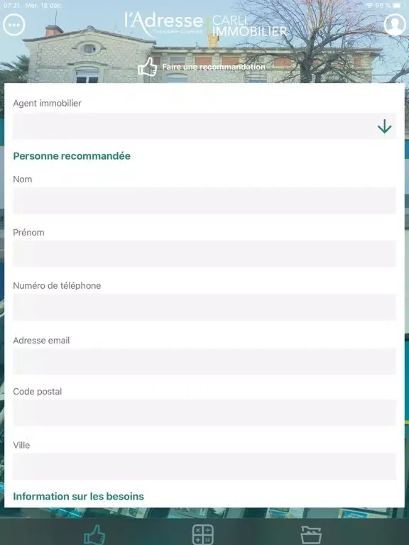 L'Adresse Carli Immobilier iPad  স্ক্রিনশট