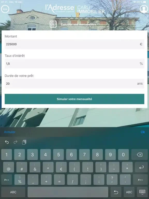 L'Adresse Carli Immobilier iPad  স্ক্রিনশট