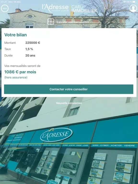 L'Adresse Carli Immobilier iPad  স্ক্রিনশট