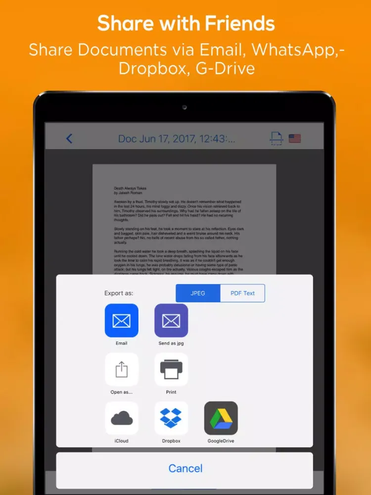 Zrzuty ekranu Mobi-Scan: PDF Scanner App iPad 