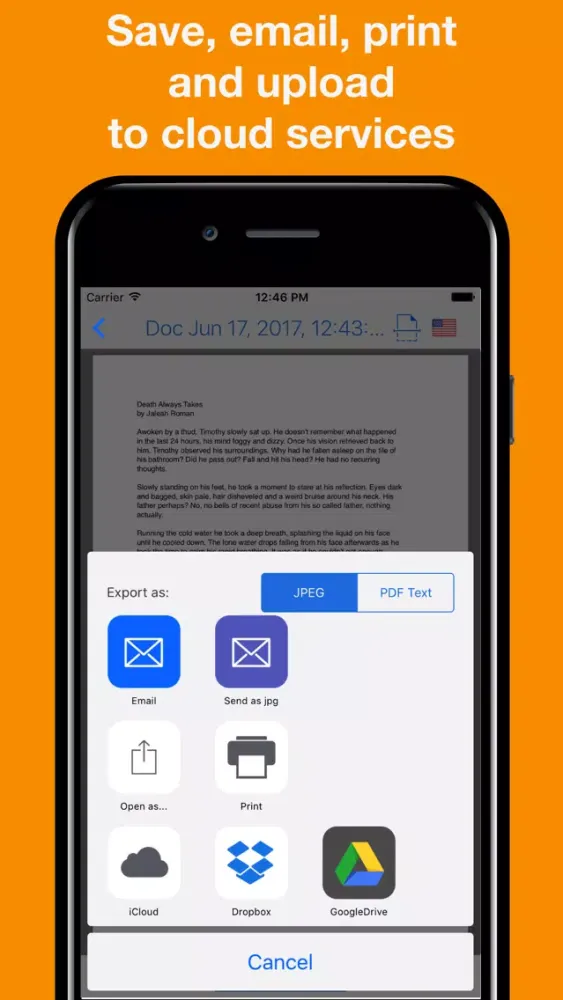 Zrzuty ekranu Mobi-Scan: PDF Scanner App