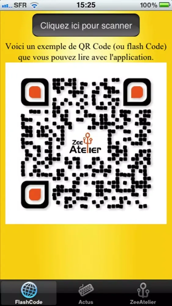 Captures d'écran de ZeeAtelier Lecteur de QRcode