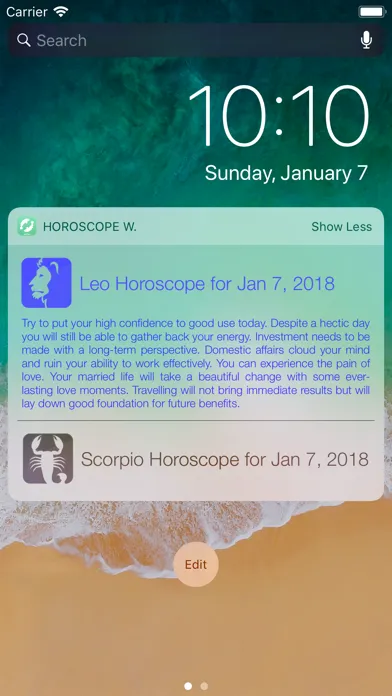 Tangkapan layar Horoscope Widget