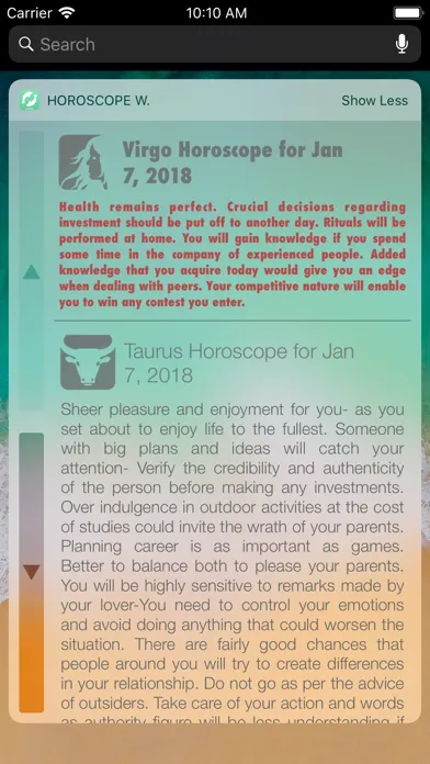 Tangkapan layar Horoscope Widget