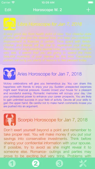 Tangkapan layar Horoscope Widget