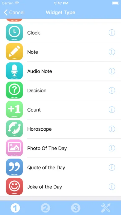 Zrzuty ekranu My Widgets