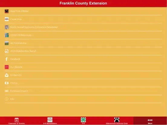 Franklin County Extension iPad  Screenshots