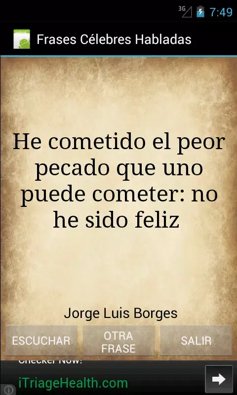 Capturas de tela do Frases Celebres Habladas
