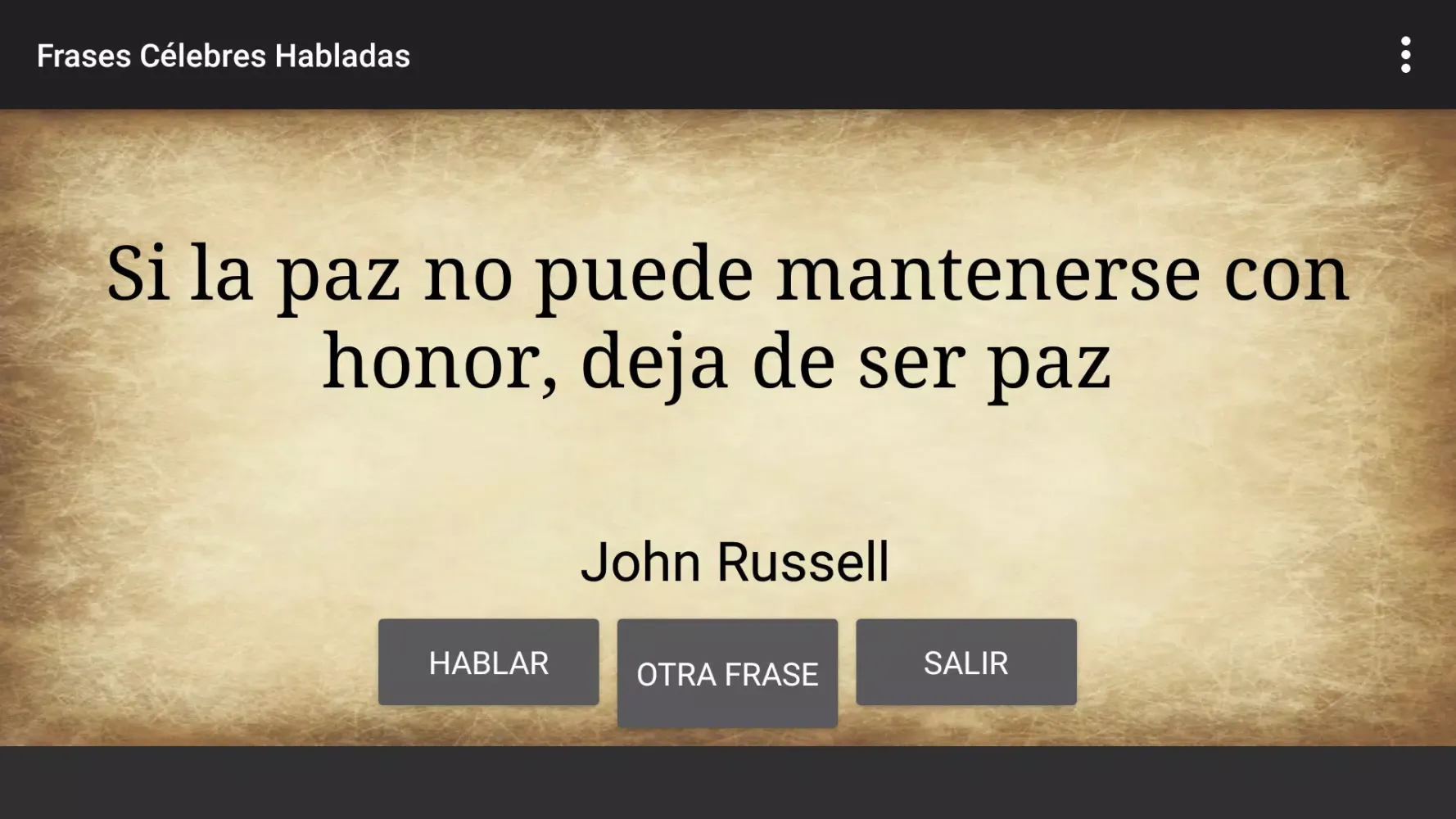 Capturas de tela do Frases Celebres Habladas