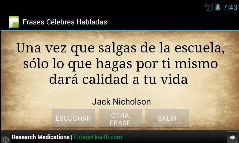 Capturas de tela do Frases Celebres Habladas