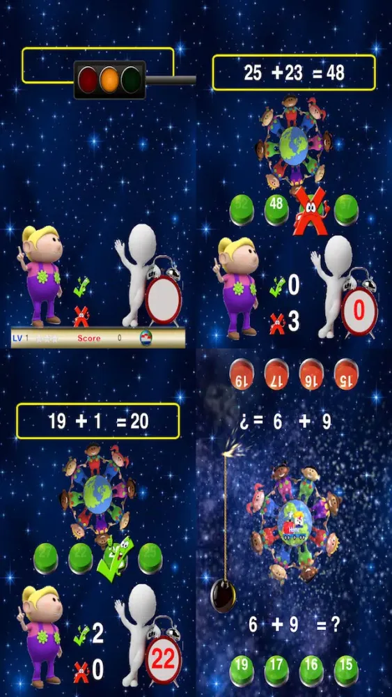 儿童数学擂台挑战赛太空免费版 Screenshots
