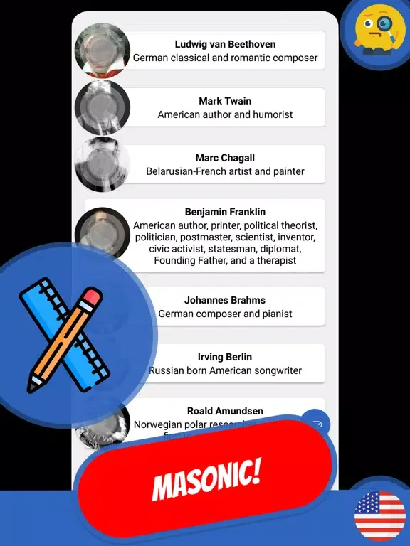 Capturas de pantalla de FREEMASONRY & RITUAL Quiz iPad 
