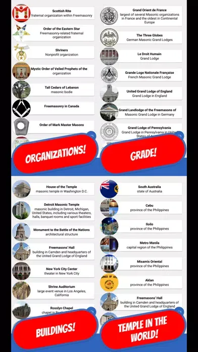Capturas de pantalla de FREEMASONRY & RITUAL Quiz