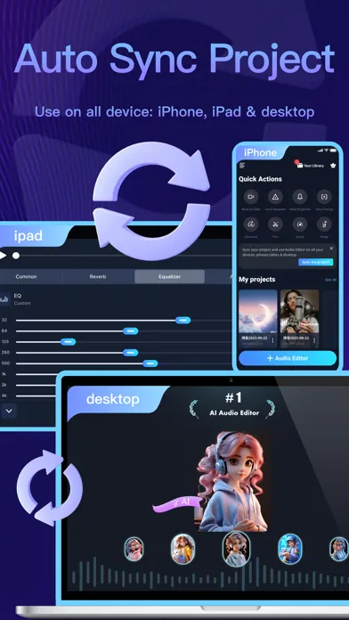 Capturas de pantalla de Audio Editor - AI Music Editor