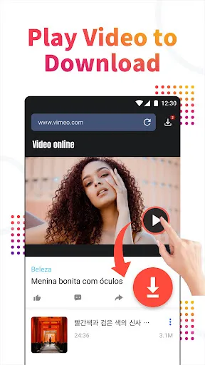 Tangkapan layar Video Downloader, Download All