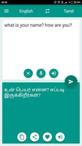 Tangkapan layar Tamil-English Translator