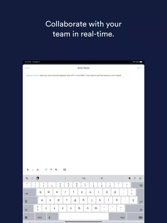 Скриншоты FreeAgent CRM iPad 