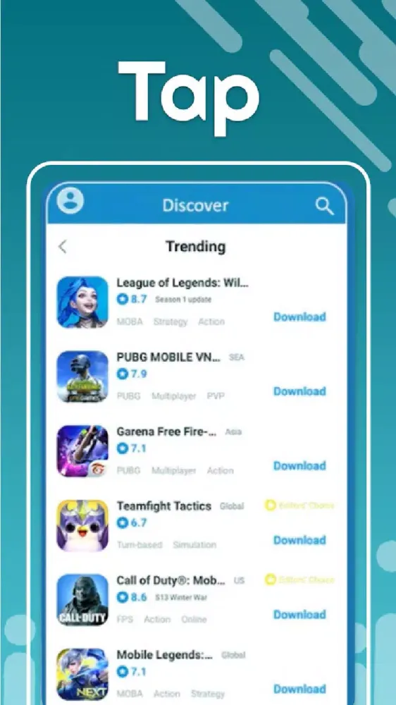 Tap tap apk for Tap tap games Download guide app Screenshots