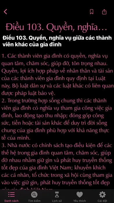Tangkapan skrin Luật hôn nhân gia đình