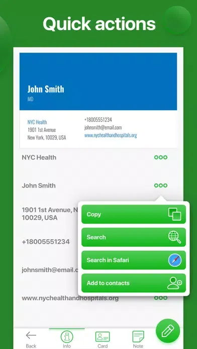Capturas de tela do Digital ID Business Card Maker