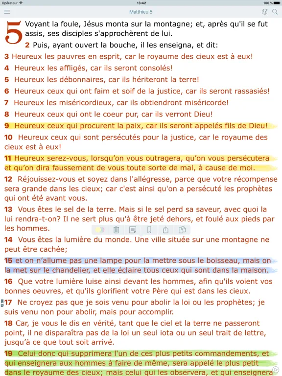 Capturas de pantalla de La Bible Offline Gratuite en Audio - Louis Segond iPad 