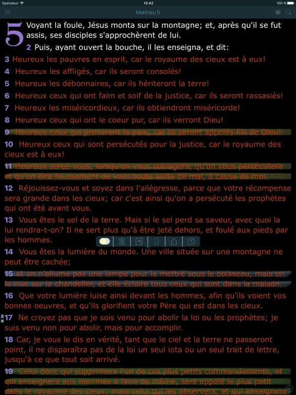 Capturas de pantalla de La Bible Offline Gratuite en Audio - Louis Segond iPad 