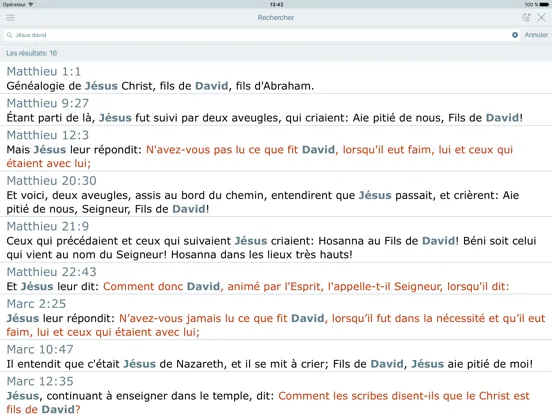 Capturas de pantalla de La Bible Offline Gratuite en Audio - Louis Segond iPad 
