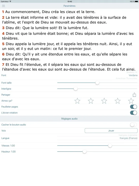 Capturas de pantalla de La Bible Offline Gratuite en Audio - Louis Segond iPad 
