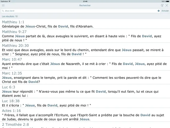 La Bible Catholique Audio Catholic Bible in French iPad  Screenshots