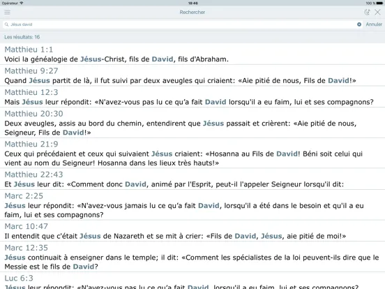 La Bible en Français. L Segond iPad  Screenshots