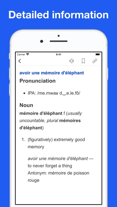 Captures d'écran de French Idiom Dictionary