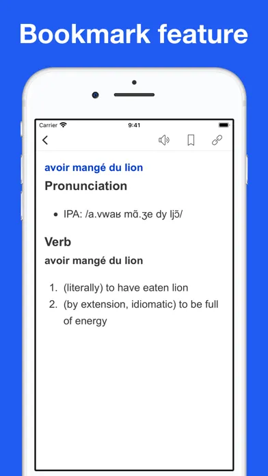 Captures d'écran de French Idiom Dictionary