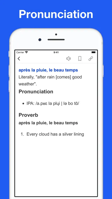 Captures d'écran de French Idiom Dictionary