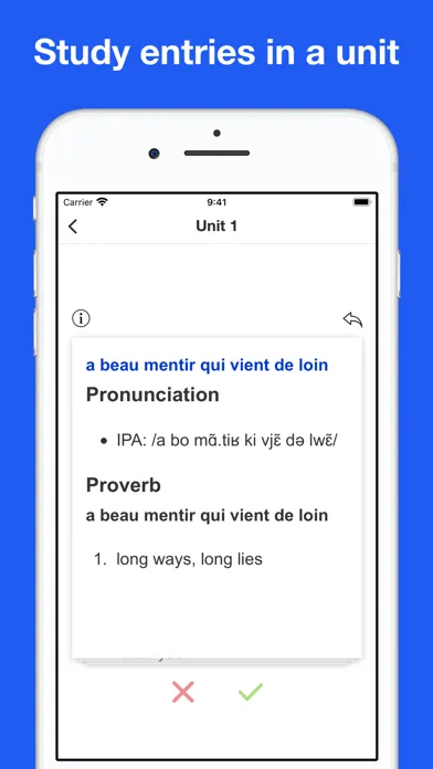 Captures d'écran de French Idiom Dictionary