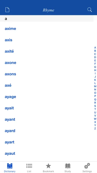 Capturas de pantalla de French Rhyme Dictionary