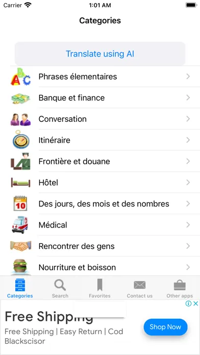 Capturas de pantalla de French to English using AI